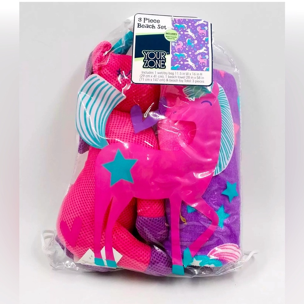 Your Zone 3 Piece Unicorn Beach Set